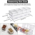 thumbnail image 2 of 4 tarros de especias con cuchara de plástico, tarros de especias transparentes, caja de condimentos, caja de condimentos de acrílico, caja de botellas de especias, tarros de especias de cocina JM, 2 of 5
