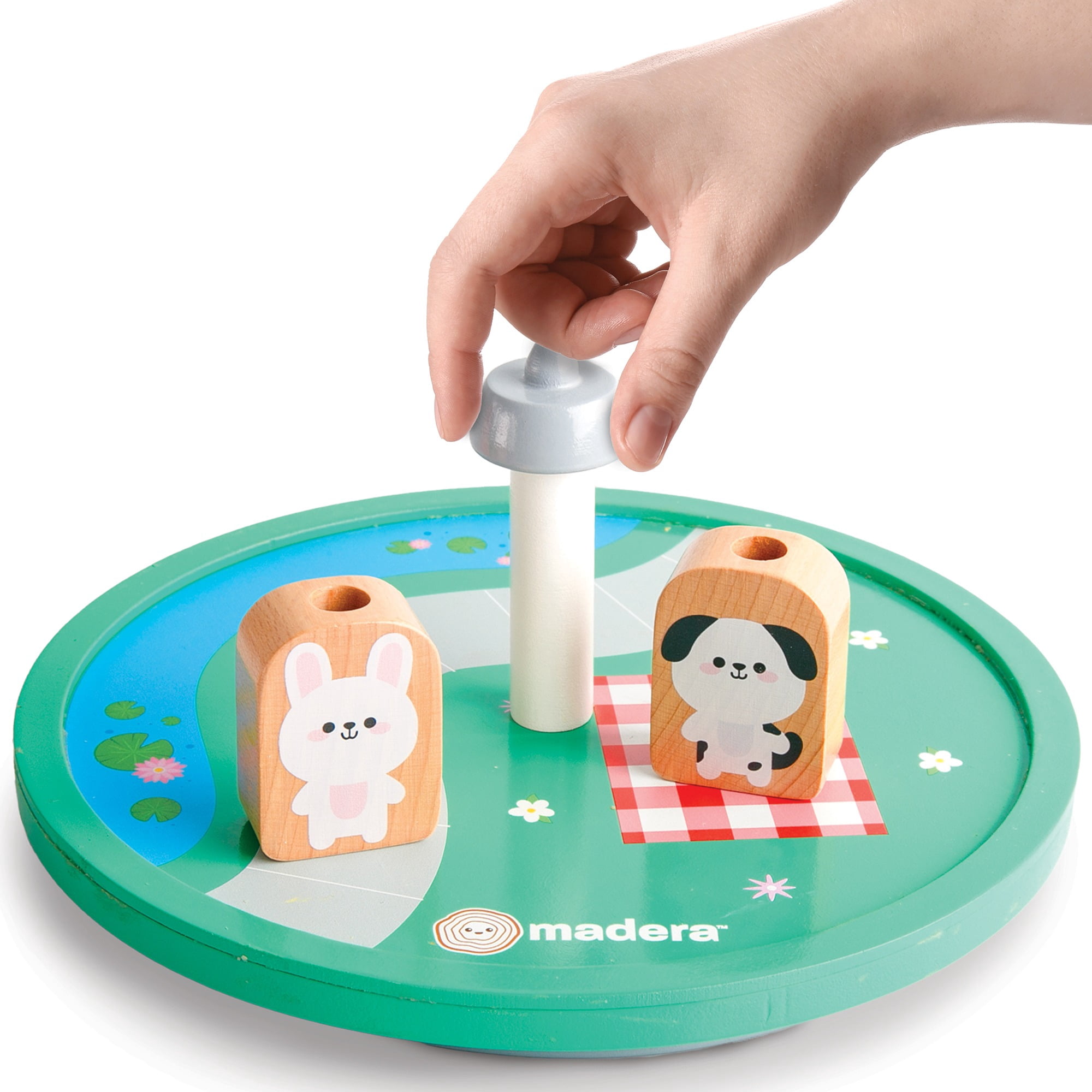 Madera Wood: Cakeville Playset - Activity Scene & Animal Figures, Surprise-Filled Cake Slices, Transformative Characters, Kids-Toddlers Ages 3+
