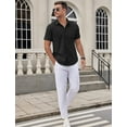 thumbnail image 3 of COOFANDY Mens Dress Shirts Short Sleeve Casual Button Down Shirts Summer Untucked Business Shirts, 3 of 7