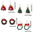 thumbnail image 2 of WIFKLSIIPG Christmas Ornaments Christmas Tree Earrings Colorful DIY Earrings Holiday Christmas Happy Ornaments Christmas Wreath Shape and Christmas Tree Shape Earrings, 2 of 7