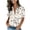 #418 Khaki, variant on Women's Floral Summer Tunic Blouse Top Short Sleeves V Neck Casual Button Down Tee Top for Women Black,2XL