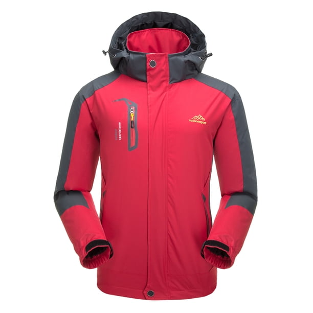 Chaqueta Irfora Lixada impermeable chaqueta impermeable a prueba de viento ropa deportiva al aire libre senderismo viajes ciclismo deportes desmontable capa con capucha para hombres Irfora Chaqueta