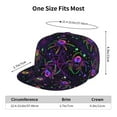 thumbnail image 6 of Daiia Multi-colored Spiders print Flat Bill Hats Flat Brim Trucker Cap Baseball Cap Adjustable Classic Low Profile Hat Unconstructed Plain Cap, 6 of 9