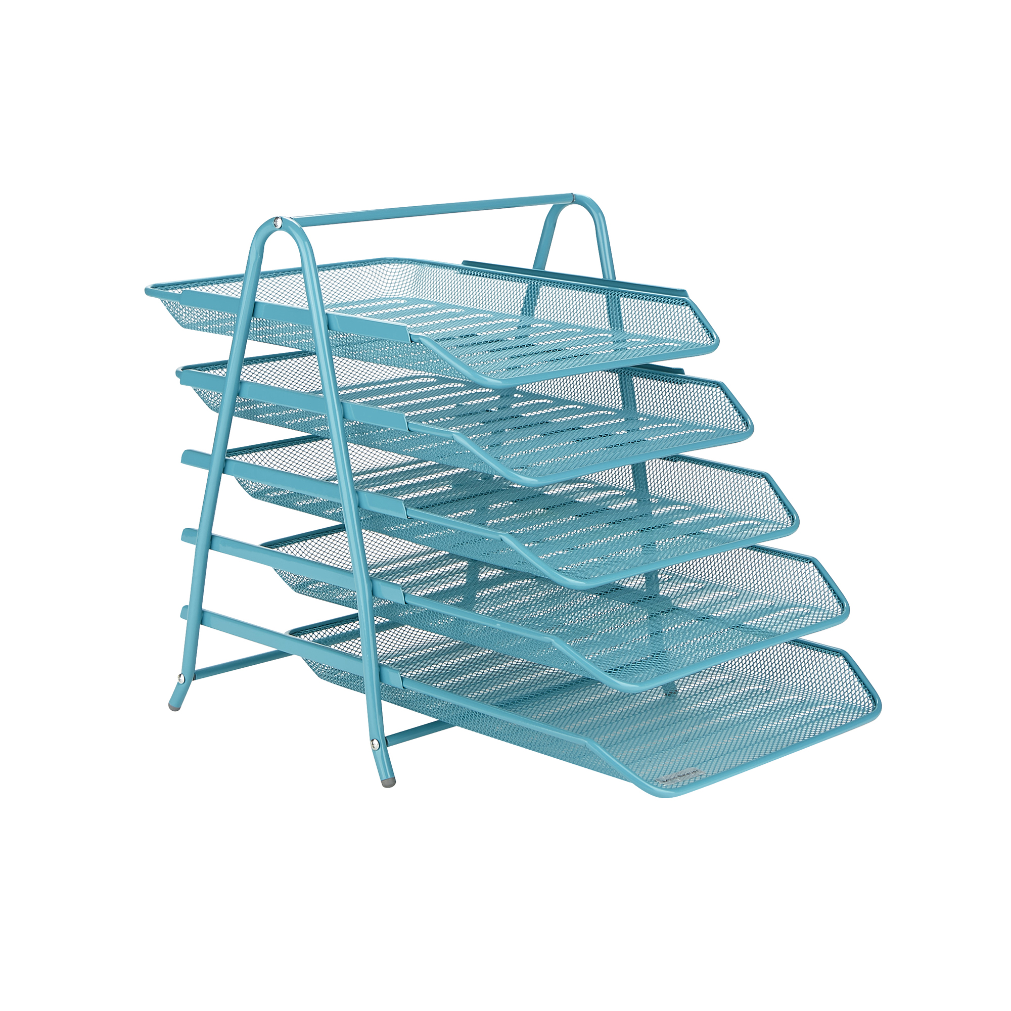 Mind Reader Mesh 5Tier Desk Letter Organizer with 5 Sliding Trays