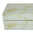 thumbnail image 4 of CosmoLiving by Cosmopolitan Geometric White Glass Decorative Box with Hinged Lid, 2 Count, 4 of 8