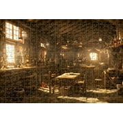 Jigsaw Puzzle Tavern Restaurant Construction 500 Pieces Challenging Puzzle For Puzzle Lovers Toys & Games