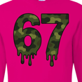 thumbnail image 4 of Inktastic Camouflage Number 67 Drip Pattern Long Sleeve T-Shirt, 4 of 5