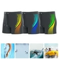 thumbnail image 2 of Men\\\'s swimming trunks beach shorts swim boxer trunks with drawstring lined, 2 of 5