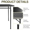 thumbnail image 4 of Folding Table 3ft Rectangular All-Occasion Plastic Folding Event Table for Indoor and Outdoor, Portable Desk, Camping, Durable and Stable, HDPE and Steel, Wide Application, Black, 4 of 13