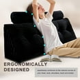 thumbnail image 6 of Headboard Pillow California King - Adjustable Back Support Wedge Pillow for Sitting Up in Bed, Perfect for Reading. Includes Removable & Washable Cover, Black (71x8x20 Inches), 6 of 15