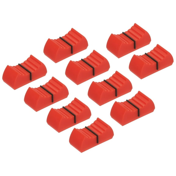 Straight Slide Potentiometer Flat Push Knob for Potentiometer,Guitar Insert Shaft 8x1.2mm Red 10pcs