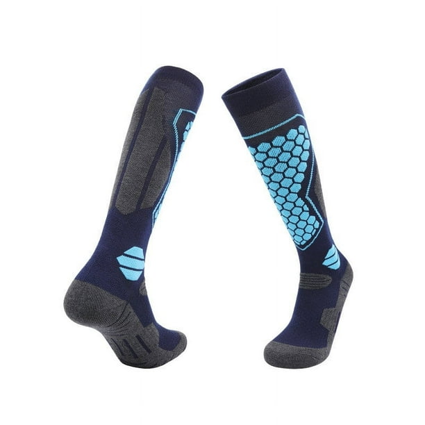 Calcetines gruesos de lana para hombres y mujeres – Calcetines deportivos deportivos con suela larga y cálida • Diseño facial divertido • Calcetín elástico para dormir invernal acogedor (1 par)