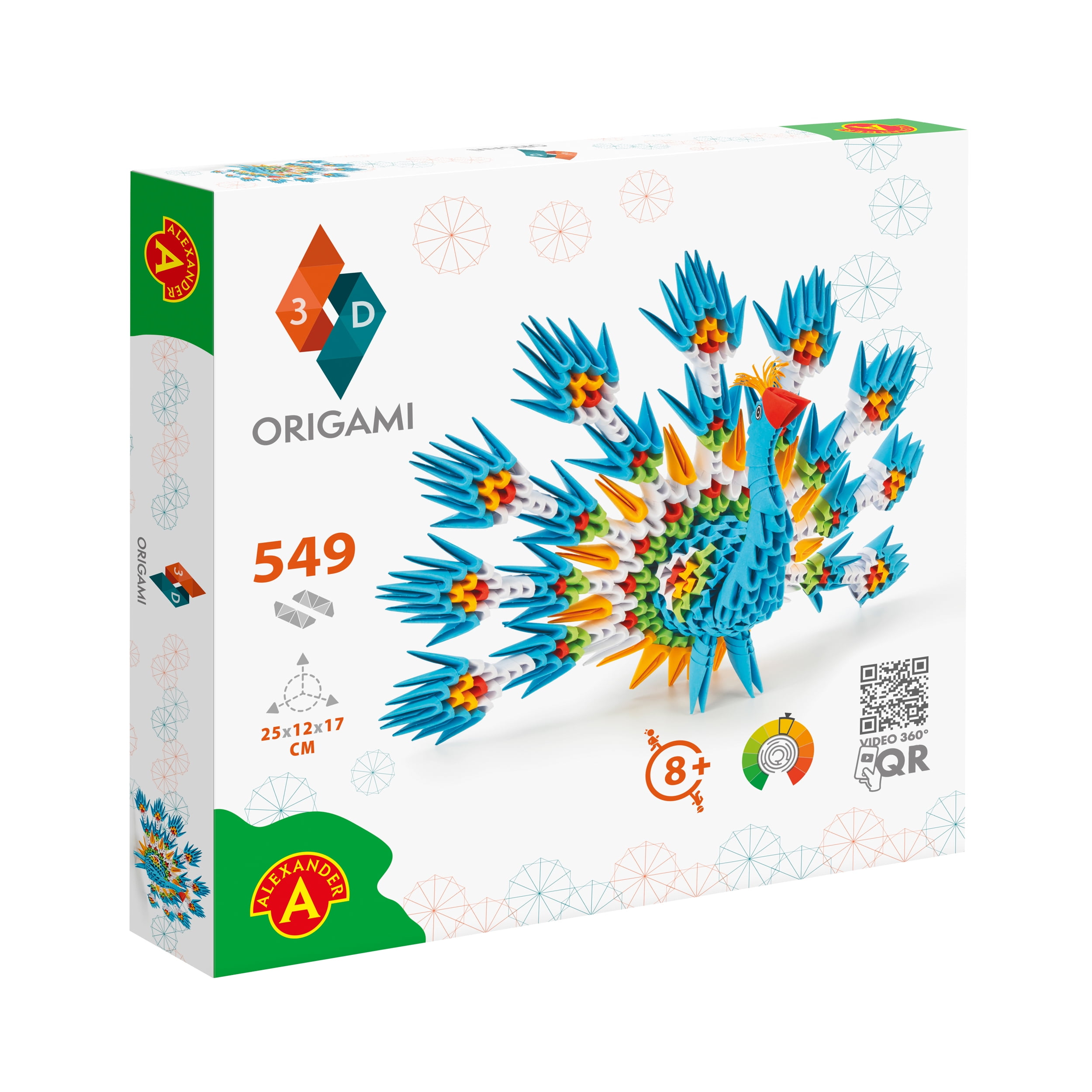 3D Paper Origami Peacock Kit