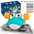 thumbnail image 2 of Baby bath water toy, Crawling Crab Baby Toy, Upgraded Tummy Time Gifts for Newborn Babies 3-6 6-12 Month, Light-Up Walking Dancing Moving Crab with Music & Obstacle Avoidance, Rechargeable (green), 2 of 5