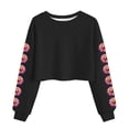 thumbnail image 1 of Camisetas de Manga Larga de las Mujeres Moda Impresa Suelta Casual Cuello Redondo Suéter Deportivo Top Se Ajusta Fiel Al Tamaño, 1 of 5