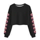 thumbnail image 1 of Camisetas de Manga Larga de las Mujeres Moda Impresa Suelta Casual Cuello Redondo Suéter Deportivo Top Se Ajusta Fiel Al Tamaño, 1 of 5