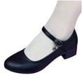 thumbnail image 4 of GERsome Women Mary Janes Shoes for Dress Shoes Low Chunky Heels Work Pumps, 4 of 5