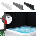 thumbnail image 2 of Tira de barrera de agua de silicona negra para baño, ducha y suelo del baño, 2 of 4