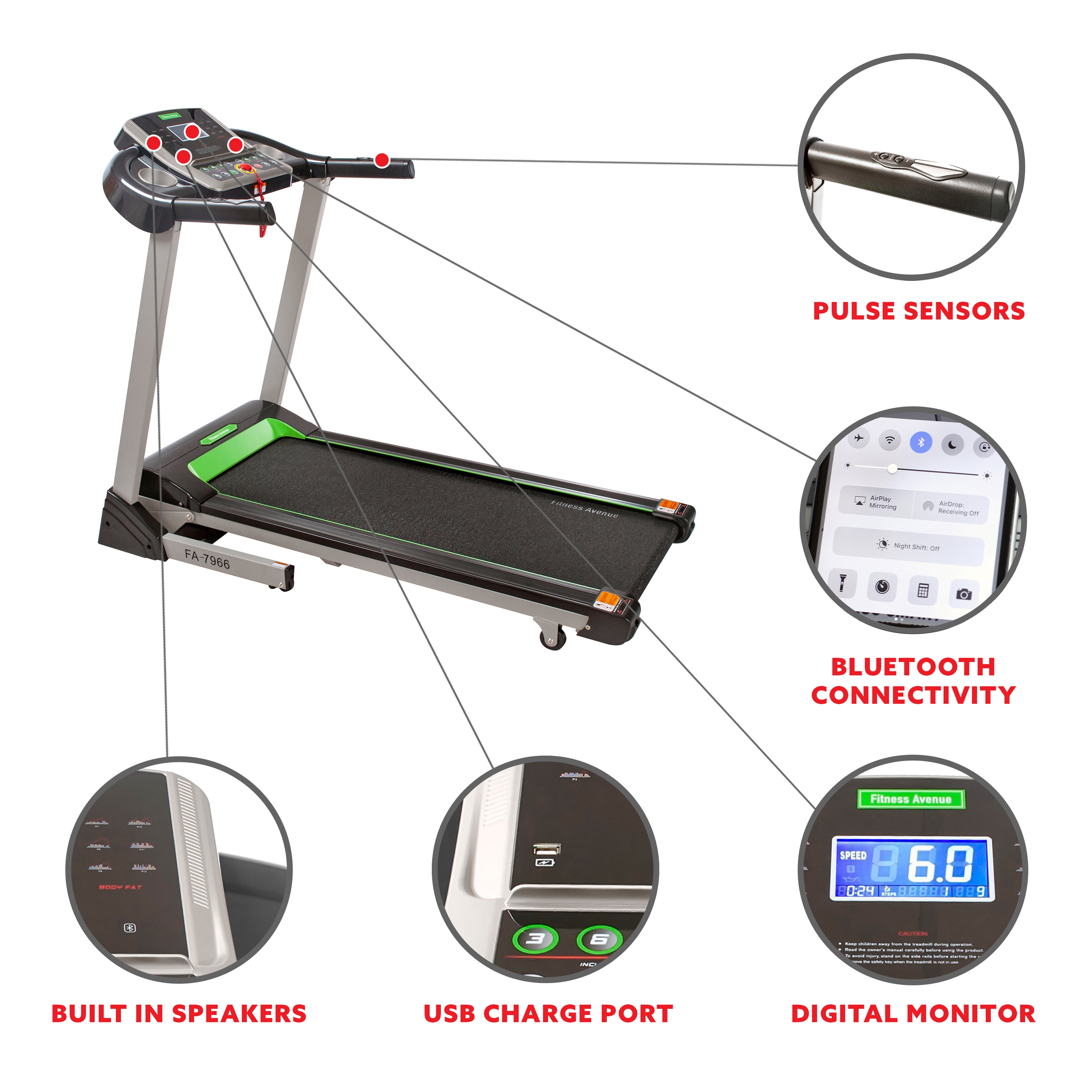 Fitness Avenue Auto Inclline Treadmill - FA-7966