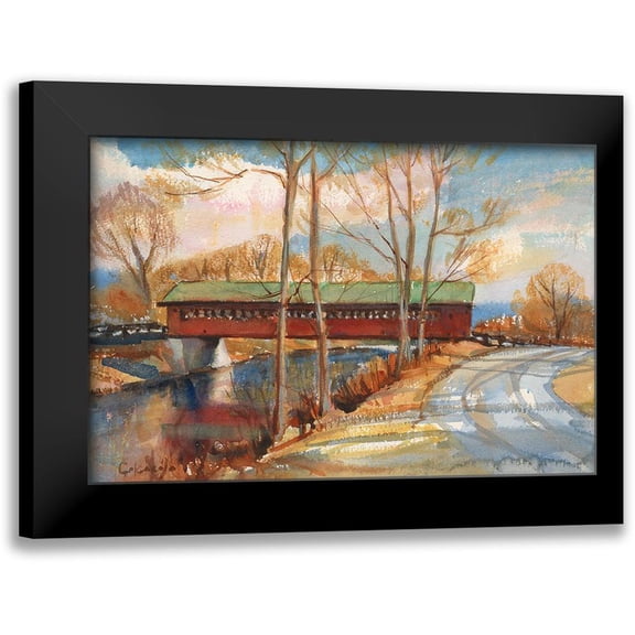 Calcasola, Stephen 14x11 Black Modern Framed Museum Art Print Titled - The Henry Bridge-Bennington-VT