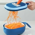 thumbnail image 3 of Picadora de verduras, cesta para lavar frutas y cebolla, prensa de ajo mandolina, rebanadoras multifunción, cortador de patatas, rallador de zanahorias, rebanador de verduras, 1 ud., 3 of 5