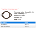 thumbnail image 2 of Thermostat Gasket - Compatible with 1948 - 1950 Dodge B-2 1949, 2 of 2