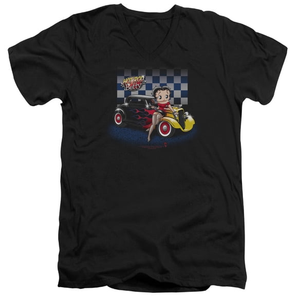 Betty Boop - Hot Rod Boop - Slim Fit V Neck Shirt - XX-Large