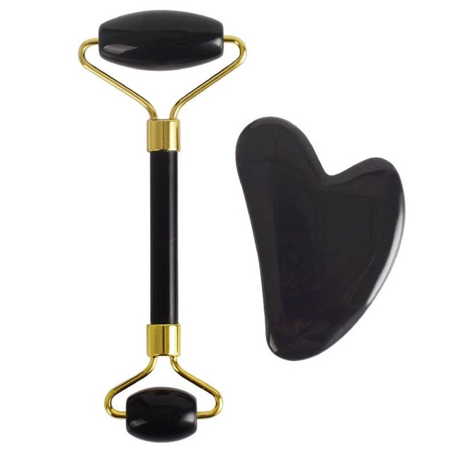 Natural Guasha Facial Jade Roller Face + Body Gua Sha Board Massager