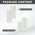 thumbnail image 3 of Uxcell Bloques de Esquina de Zócalo Autoadhesivos, Protector de Esquina de Pared de 4.07" 2 Esquinas Interiores y 2 Exteriores - Conector para Bordes de Pared y Muebles Blanco, 3 of 7