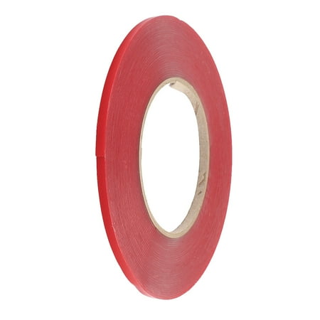 5mm Width 10M Length Double Sided Adhesive Tape Red for Cell Phone