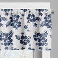 thumbnail image 5 of Ambesonne Hawaii Valance & Curtain, Monochrome Flower Art, 55"x30", Navy Blue White, 5 of 6