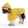 thumbnail image 2 of QJUHUNG Plus Size Reflective Dog Raincoat - Waterproof Duck Pattern Pet Rainwear, 2 of 6
