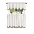 thumbnail image 2 of Simple Elegance by Ben&Jonah Laurel Window Curtain Tier Pair and Valance Set - 58"W x 24"L - Taupe, 2 of 3