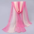 thumbnail image 2 of Scarf Stylish Gradient Color Soft Material Women Long Chiffon Shawl for Beach, 2 of 8