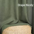 thumbnail image 5 of DriftAway Green Linen Curtains 84 Inches Long for Living Room Thick Semi Sheer 2 Panels Farmhouse 3 Inch Rod Pocket Back Tab Boho Rustic Light Filtering Window Drapes for Bedroom Privacy Assured, 5 of 8