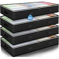 thumbnail image 1 of 4 Pack Under bed Storage Containers Organizer Large Capacity Underbed Clothes Storage Bins Organization and Storage Bedroom, 1 of 5