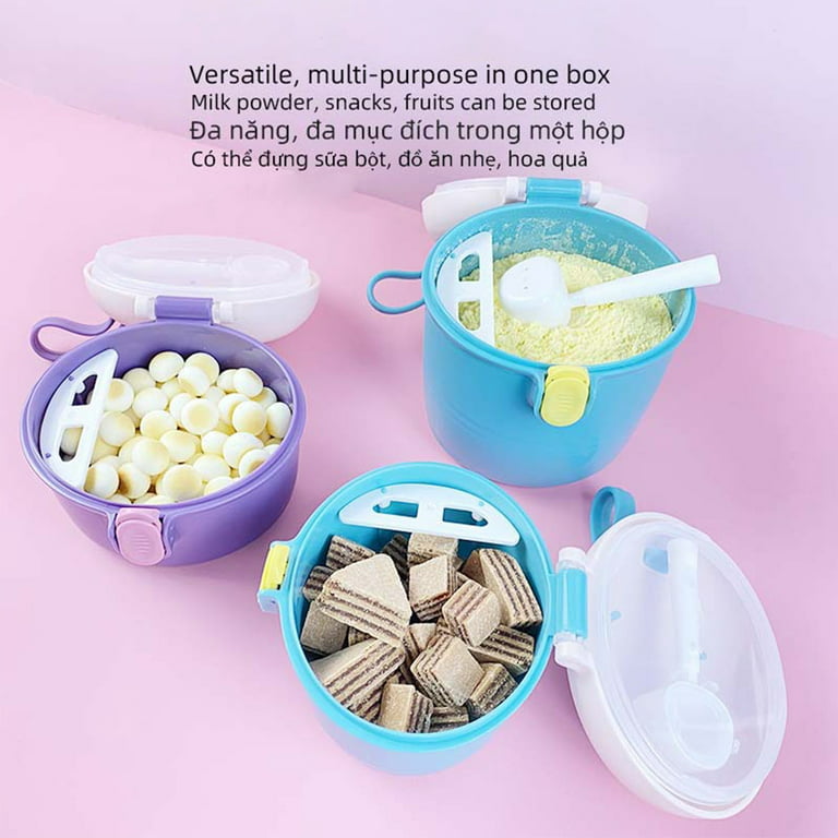 Portable Airtight Baby Milk Formula Food Supplement Storage Box Scoop  Cereal