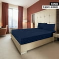 thumbnail image 2 of Sábanas ajustables Utopia Bedding King, paquete de 2 unidades, microfibra suave, azul marino, 2 of 5