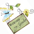 thumbnail image 2 of Tarjeta De Bienvenida De País Retro Decoración De Pared De Bienvenida De Hierro Forjado Colgante De Decoración De Casa Con Temática De Jardín Con Pintura Flores De Mariposa Para Restaurante De Hotel Advancent HA027895-02, 2 of 7