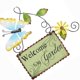 thumbnail image 2 of Tarjeta De Bienvenida De País Retro Decoración De Pared De Bienvenida De Hierro Forjado Colgante De Decoración De Casa Con Temática De Jardín Con Pintura Flores De Mariposa Para Restaurante De Hotel Advancent HA027895-02, 2 of 7