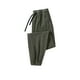 thumbnail image 1 of Pantalones largos para hombre, informales, lisos, con cremallera, a la moda, de manga larga, con cuello alto, blusa, pantalones largos de algodón para hombre, 1 of 4