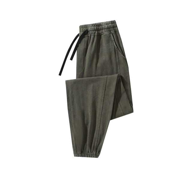 Pantalones largos para hombre, informales, lisos, con cremallera, a la moda, de manga larga, con cuello alto, blusa, pantalones largos de algodón para hombre
