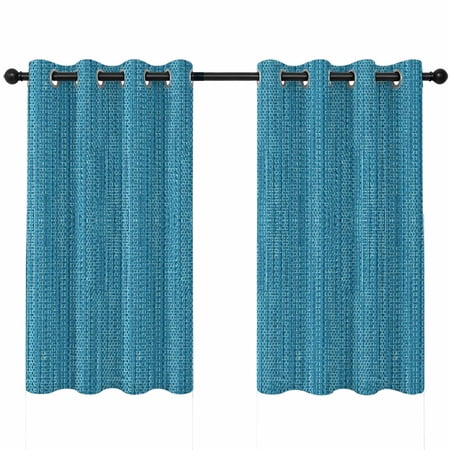 Dark Blue Blackout Curtains 54 Inches Long Country Vintage Minimalist Solid Color Backdrop Thermal Insulated Room Darkening Drapes with Grommets for Living Room 42 W x 54 L 2 Panels