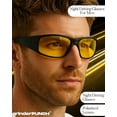 thumbnail image 4 of grinderPUNCH Night Driving Glasses Anti Glare Polarized For Women Men Night Vision Yellow Lens Anti Glare Driving Glasses UV Protection, 4 of 8