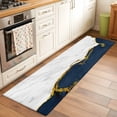 thumbnail image 3 of Navy Blue Gold Marble Kitchen Runner Rug 2x6 Washable Runners for Hallway Non Slip Modern Abstract Marble Crack Texture Large Area Rug Indoor Floor Carpet for Bathroom Laundry Entryway Bedroom, 3 of 8