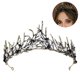 thumbnail image 2 of Tiara de corona, tiaras y coronas para mujeres y niñas, tocado de disfraz para boda, fiesta de cumpleaños, cosplay, Halloween Zhivalor 223523, 2 of 7
