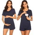 thumbnail image 1 of Pijama de lactancia de verano de maternidad-S-Navy Blue Sailing Electrónica, 1 of 4