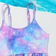 thumbnail image 5 of mgoYE Swimsuit for Girls 10 12 Cute Bikini Swimwear Spaghetti Strap Tie Dye 2 Piece Swimsuits for Girls(Blue,13-14 Years), 5 of 7