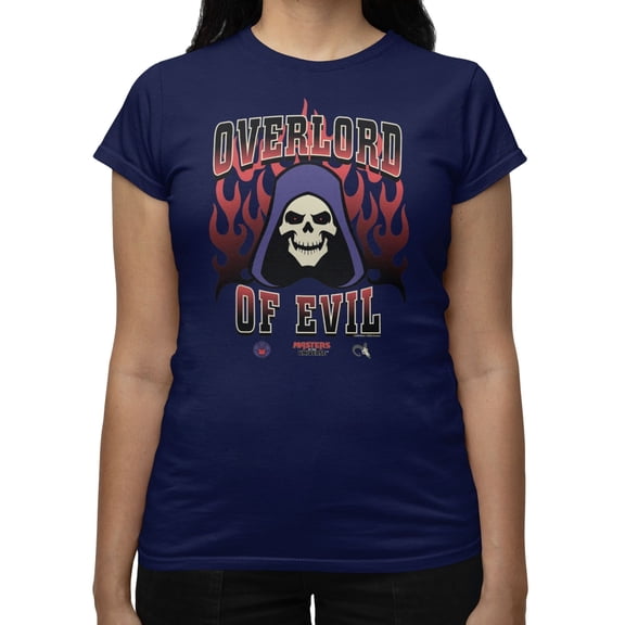Masters Of The Universe Movie Overlord Of Evil Skeletor Women's T Shirt (Navy, S-XXL)