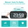 thumbnail image 2 of 5.1‘‘ Digital     Mirror    3 Levels Dimmer    with Sleep Timer  Adjustable   Dark Mode   with Snooze  1224H  Clocks for Bedroom Bedside Desk, 2 of 7